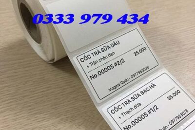Tem nhãn trà sữa K50x30 Đà Nẵng